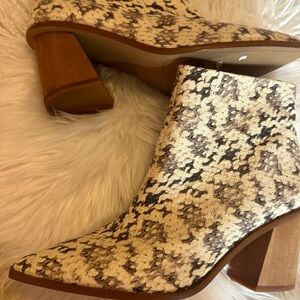 Snakeskin Cowboy Ankle Boots